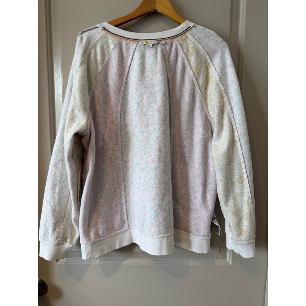Boden XL Floral Patchwork Sweatshirt Cotton Crewneck Boho Cottagecore - Picture 14 of 14